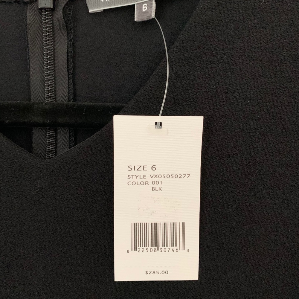 NWT Vince v-neck dress in black 6 - Picture 2 of 4